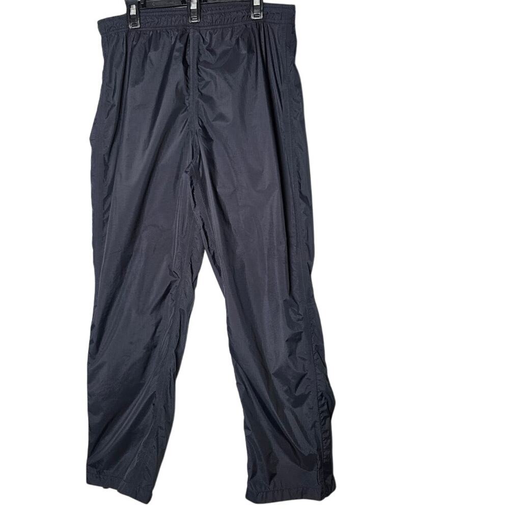 L.L. Bean‎ Men’s Large Reg Black Nylon Rain Pants Waterproof Windbreaker Hiking